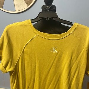Yellow CK long sweatshirt